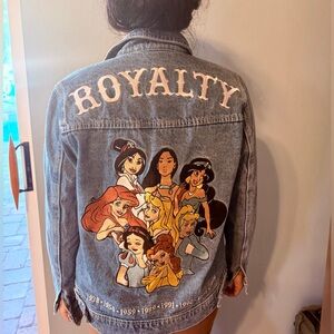 Cakeworthy Embroidered Disney Princess Group Portrait Denim Jean Jacket (Small)